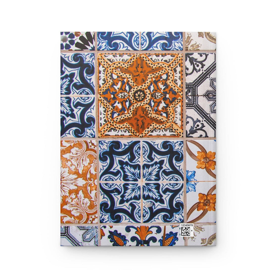 Matte Hardcover Journal – 150 Lined Pages, Tile Design Notebook