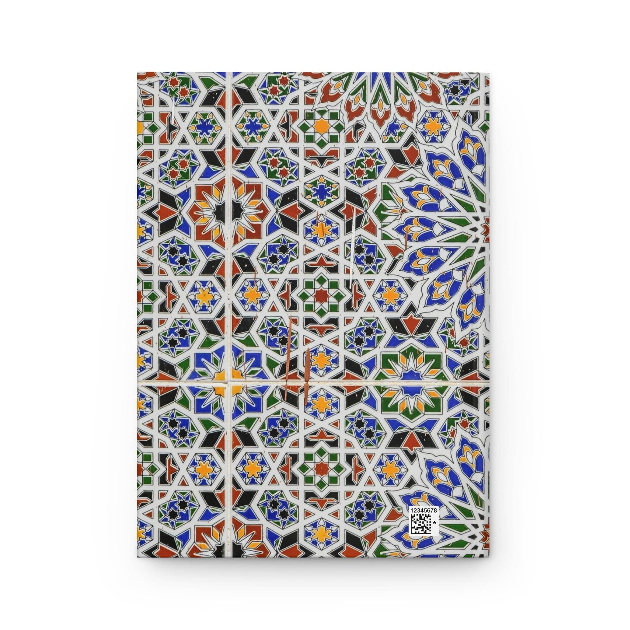 Matte Hardcover Journal – 150 Lined Pages, Stylish Notebook with Geometric Design