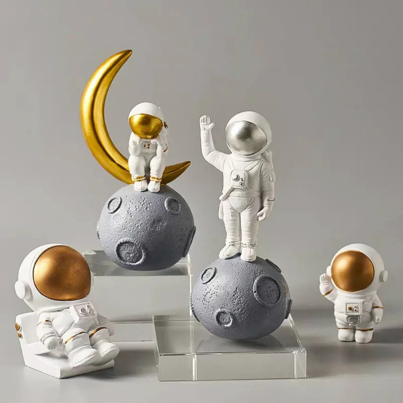 Nordic Astronaut Storage Figurine - Modern Resin Candy Dish &amp; Home Decor - KOSALI