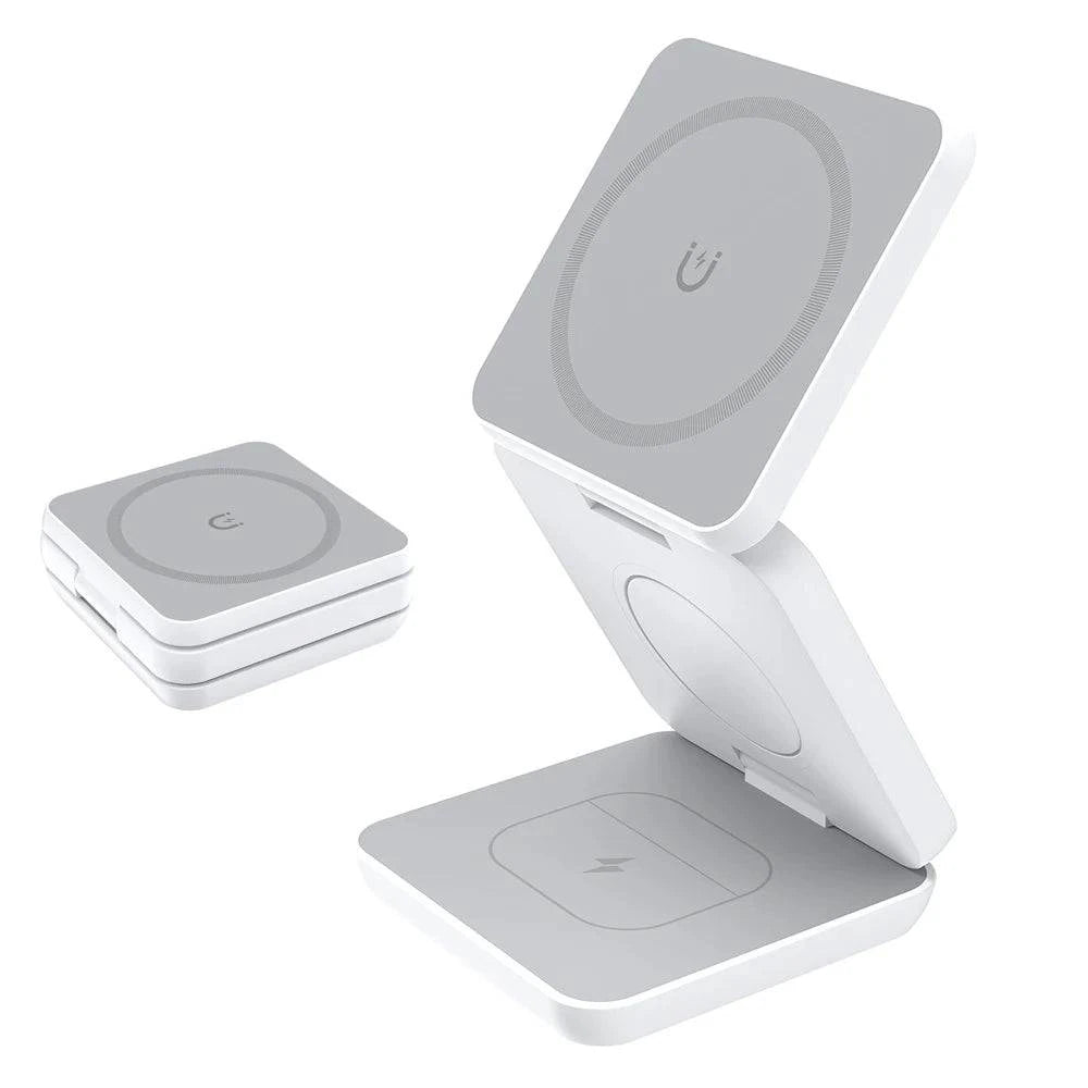 Wireless Charger 3 in 1 Foldable Magnetic Wireless Charging Station for iPhone 15 14 13 12 Pro Max, Apple Watch 8 9 Charger