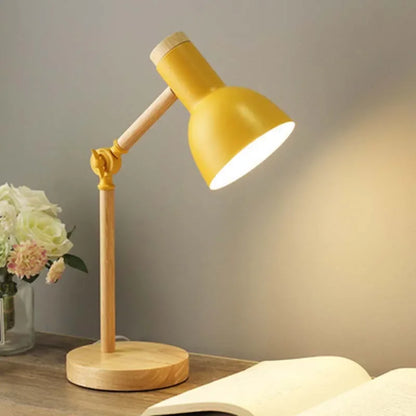 Wood Creative Nordic Table Lamp – Wooden Art LED Bedside Desk Light - KOSALI