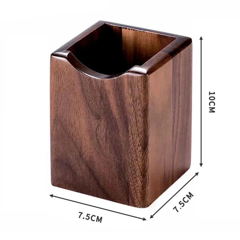 Natural Walnut Pen Holder – Elegant Desk Organizer for Pens, Stationery &amp; Gifts - KOSALI