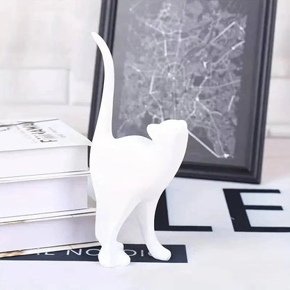 Couples Cat Resin Statue – Desktop Decor, Bookshelf Sculpture