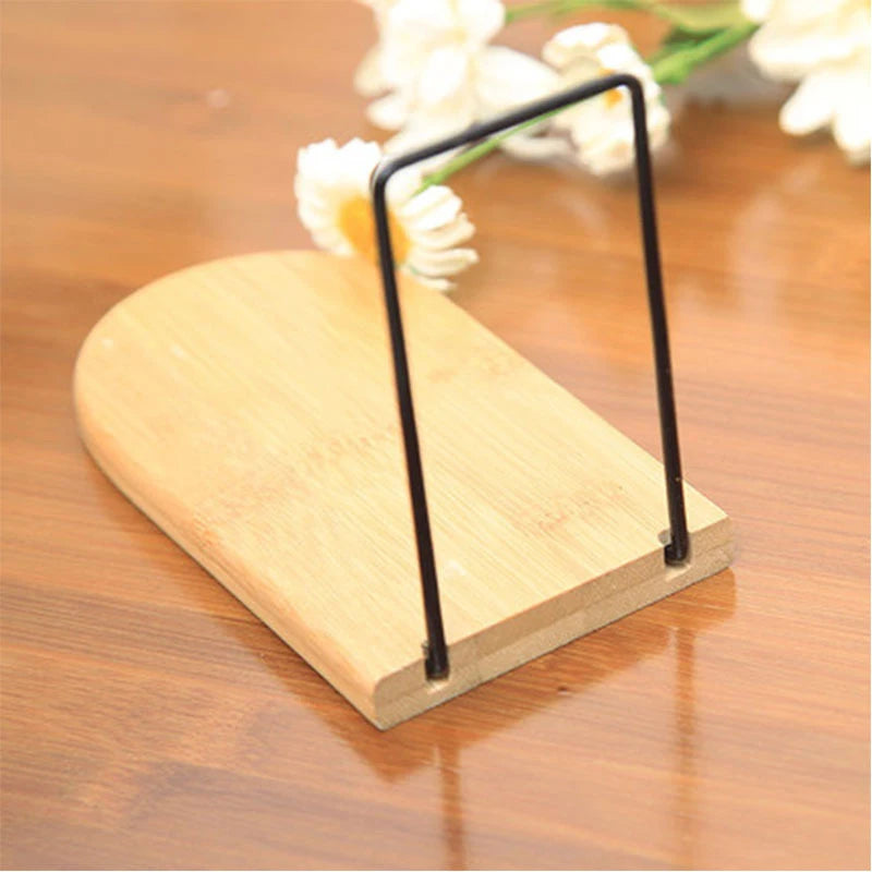 Simple Wooden Bookend Holder Organizer – Desktop Book Stand &amp; Storage Shelf for Office, School, and Home Decor - KOSALI