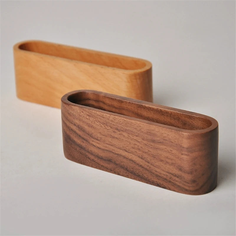 Wooden Business Card Holder and Note Display Stand - KOSALI