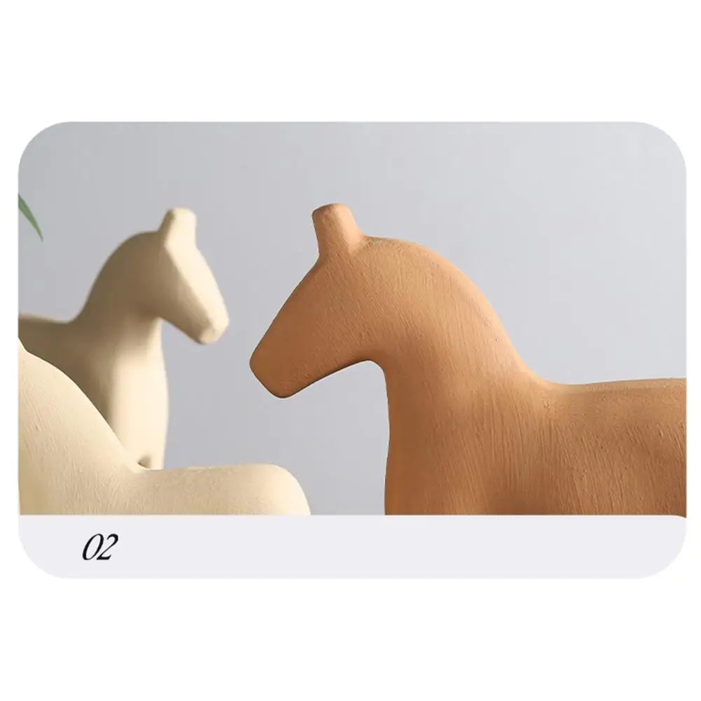 Creative Wood Horse Statue – Nordic Home Decoration - KOSALI