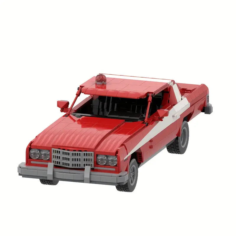 Classic Red Car Model Building Kit - 2030 Piece Advanced Assembly Set, Collector’s Edition, Premium ABS Blocks, Ages 14+ - KOSALI